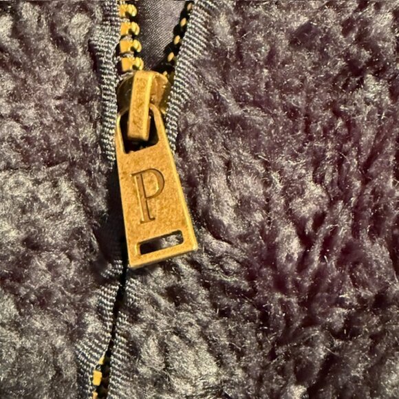 Pendleton Navy Blue Fuzzy Sherpa Zip Jacket, Size Small - Picture 3 of 9